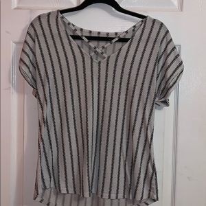 White and Black Striped Shirt